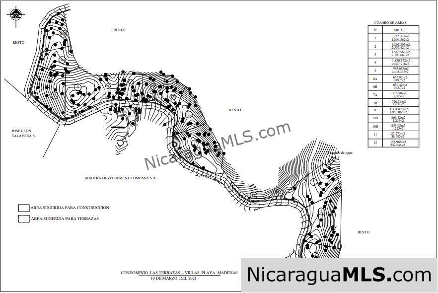Lots in Las Terrazas de Playa Maderas.